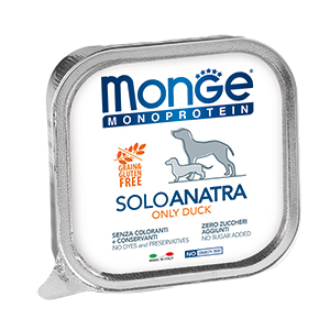 Monge Dog Monoproteico Solo консервы для собак паштет из утки от зоомагазина Дино Зоо