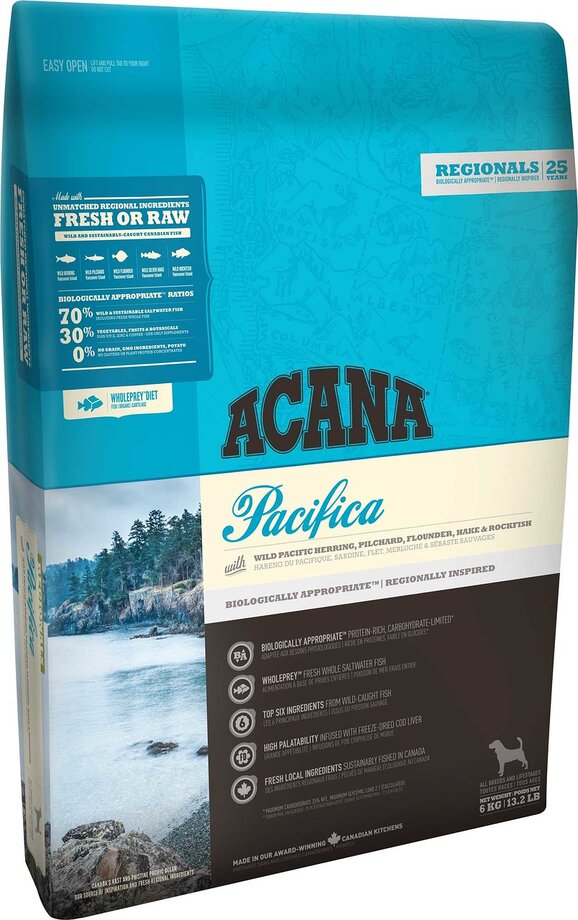 Pacifica корм для собак всех пород и возрастов с рыбой, Acana