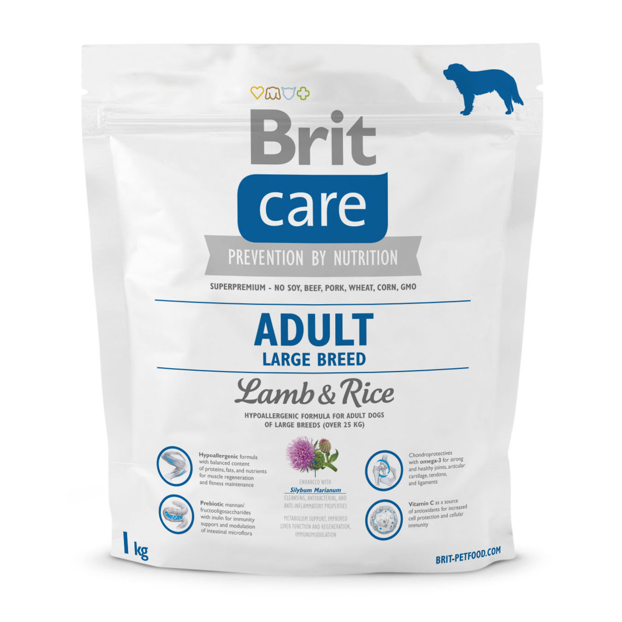 Care Adult Large Breed корм для собак крупных пород (более 25 кг), с ягненком и рисом, Brit