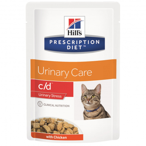 Prescription Diet c/d Multicare Urinary Stress влажный корм для кошек, с курицей, Hill's