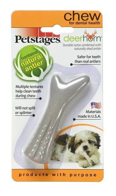 Petstages игрушка для собак Deerhorn, с оленьими рогами 9 см очень маленькая от зоомагазина Дино Зоо