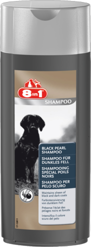 Шампунь «Черный жемчуг» для собак темных окрасов, 8in1 от зоомагазина Дино Зоо