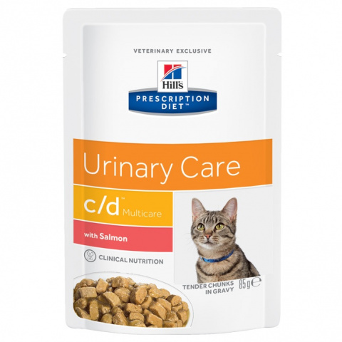 Prescription Diet c/d Multicare Urinary Care влажный корм для кошек для здоровья мочевыводящих путей, с лососем, Hill's
