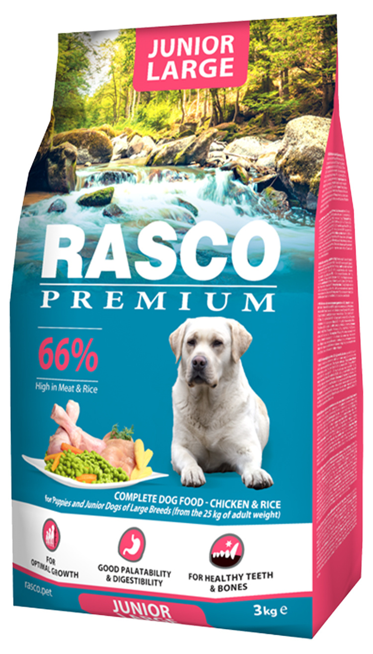 Rasco Premium Сухой корм с курицей для щенков крупных пород