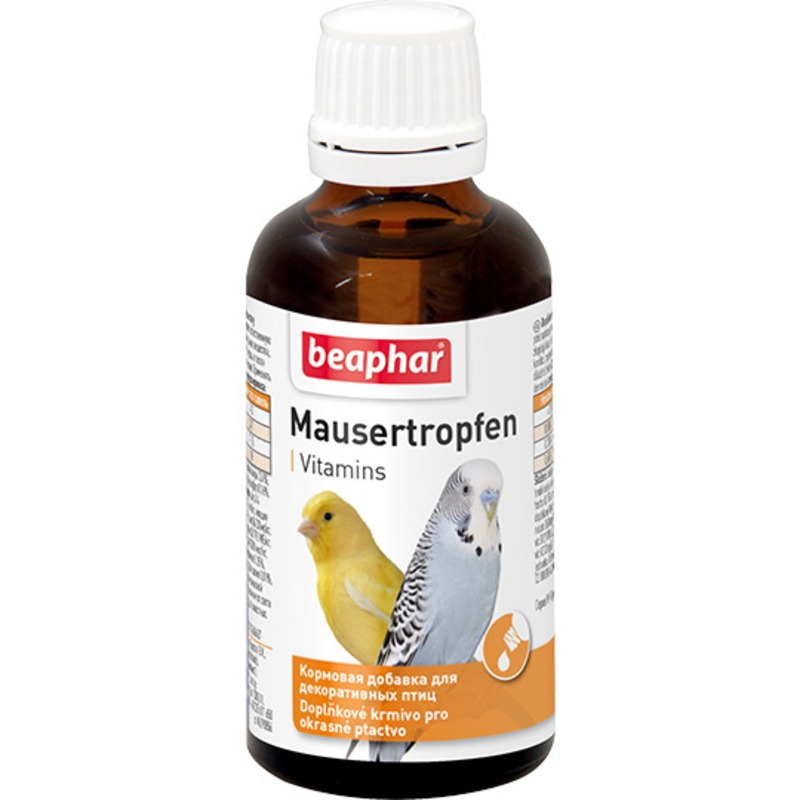 Beaphar Витамины для птиц в период линьки «Mauser-Tropfen»