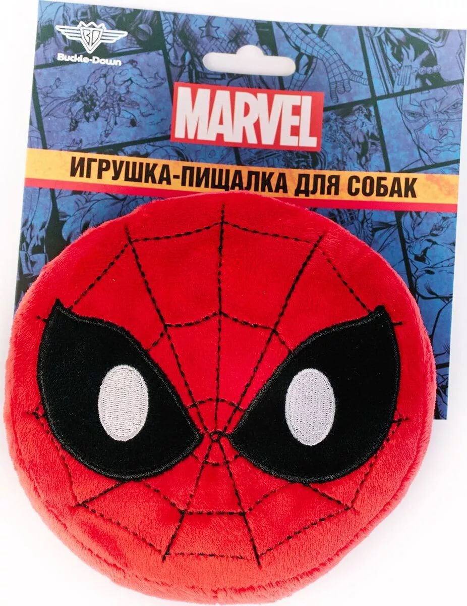 Buckle-Down Человек-паук мультицвет игрушка-пищалка от зоомагазина Дино Зоо