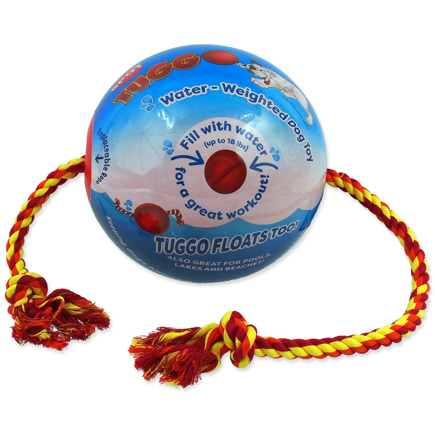 Игрушка Tuggo мяч 25 см Dog Fantasy от зоомагазина Дино Зоо