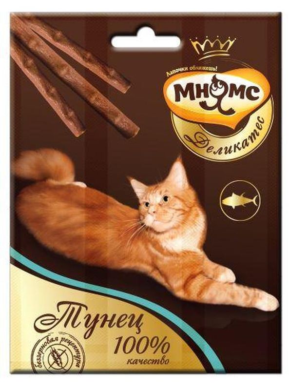Мнямс лакомые палочки для кошек: Деликатес с тунцом (3х4 гр)