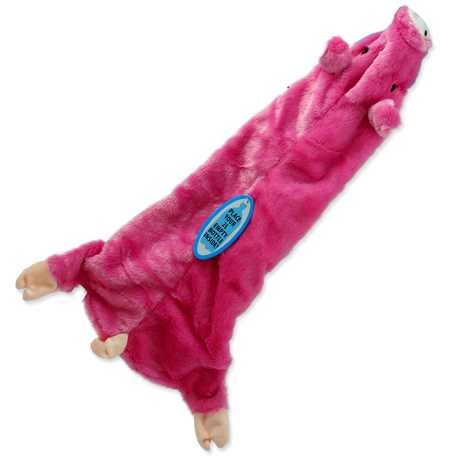 Игрушка мягкая для собак на бутылку поросенок 60 см Dog Fantasy от зоомагазина Дино Зоо