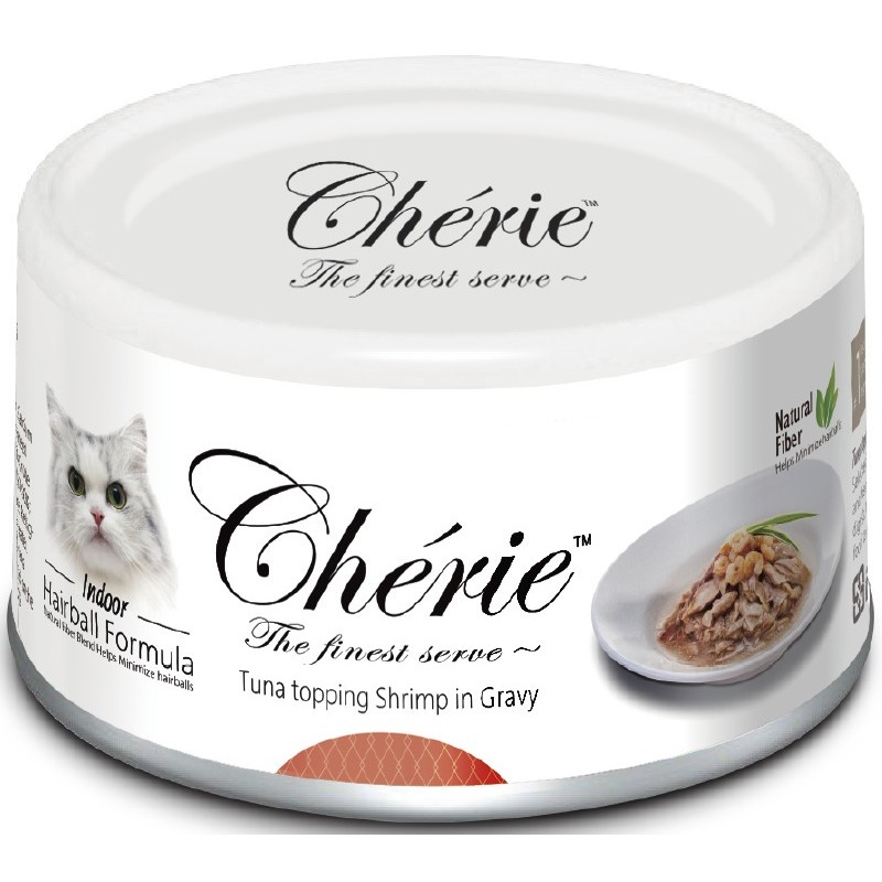 Pettric Cherie - Hairball Control Корм влажный для кошек Тунец/Креветки в подливе от зоомагазина Дино Зоо
