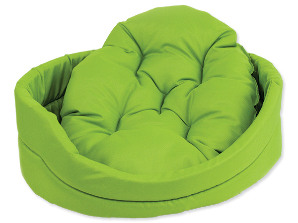 лежанка овальная с подушкой зеленая 42*34*14см, Dog Fantasy