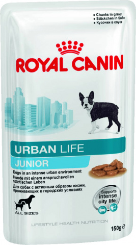 Urban Life Junior Wet влажный корм для щенков (в возрасте до 10/15 месяцев, вес взрослой собаки до 44 кг), Royal Canin