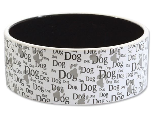 миски керамическая 750мл. 16*6см. черно-белая, Dog Fantasy от зоомагазина Дино Зоо