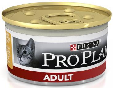 Adult консервы для взрослых кошек, паштет с курицей, Purina Pro Plan