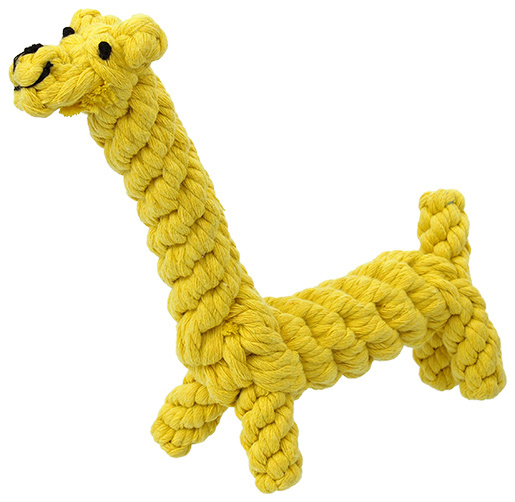 Dog Fantasy Игрушка веревочная желтая в виде жирафа от зоомагазина Дино Зоо