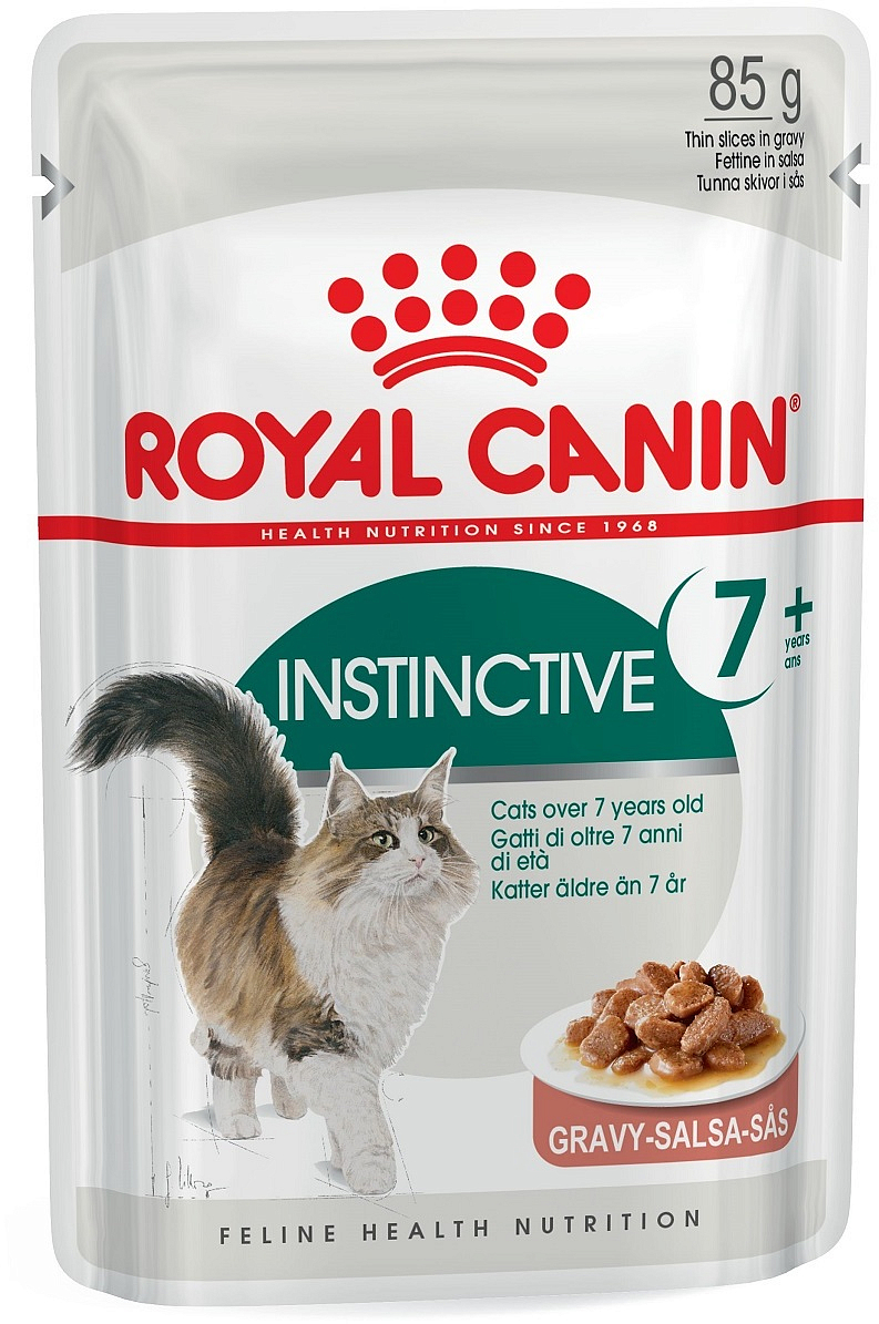 Instinctive +7 влажный корм для кошек старше 7 лет, в соусе (85 г), Royal Canin от зоомагазина Дино Зоо