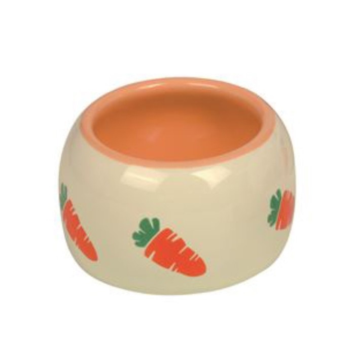 Миска Nobby для грызунов CARROT керамика оранжево/белая, 125мл
