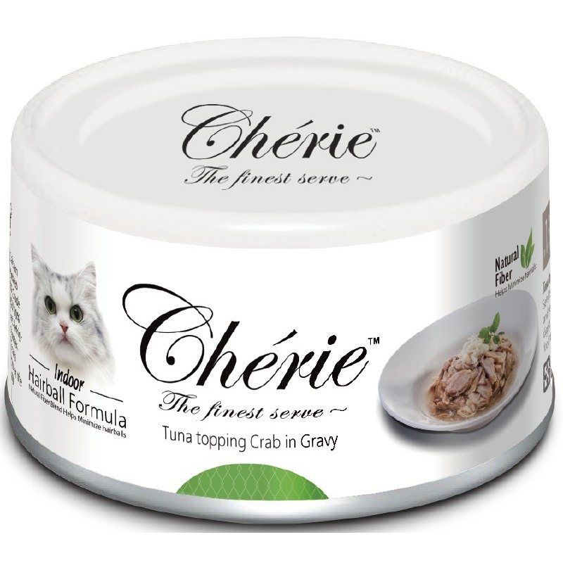 Pettric Cherie - Hairball Control Корм влажный для кошек Тунец/Мясо краба в подливе от зоомагазина Дино Зоо