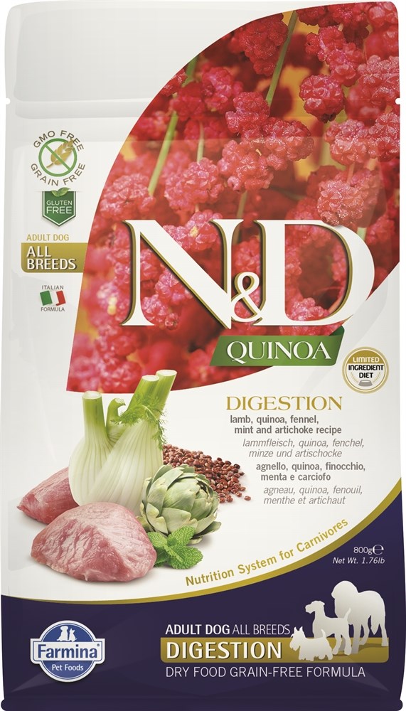 "N&D" Quinoa корм сухой для собак Ягненок ЖКТ, Farmina