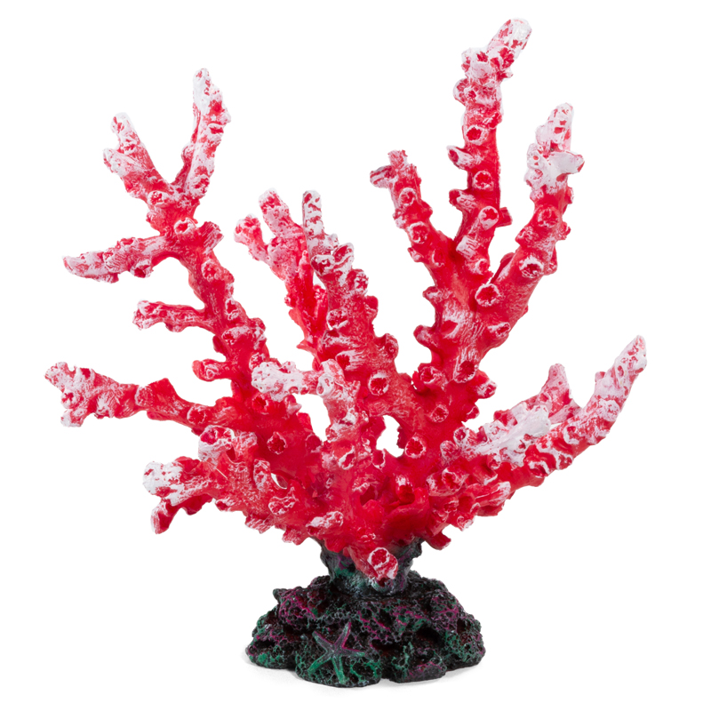Коралл искусственный "Монтипора", красный, 180*95*185мм Laguna