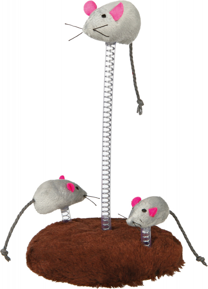 Игрушка мыши на пружине 15×22 см.