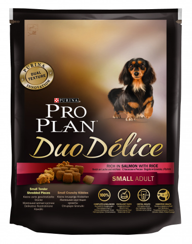 Duo Dolice корм для взрослых собак мелких и карликовых пород, с лососем, Purina Pro Plan от зоомагазина Дино Зоо