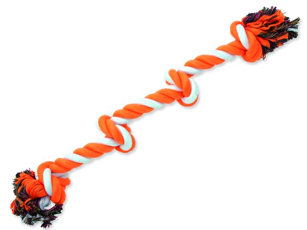 Игрушка веревочная оранжево-белая 60 см 4  Dog Fantasy