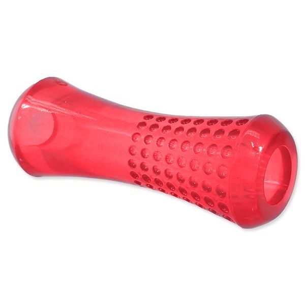 Игрушка для собак трубка ребристая красная 20 см Dog Fantasy от зоомагазина Дино Зоо