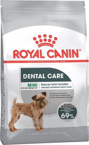 Mini Dental Care полнорационный корм для собак мелких пород, склонных к образованию зубного камня, Royal Canin