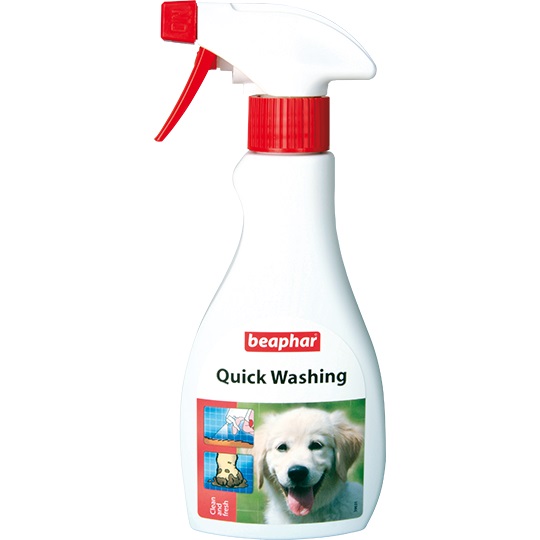 Экспресс-шампунь без смывания Quick Washing для собак, кошек и лошадей, Beaphar от зоомагазина Дино Зоо
