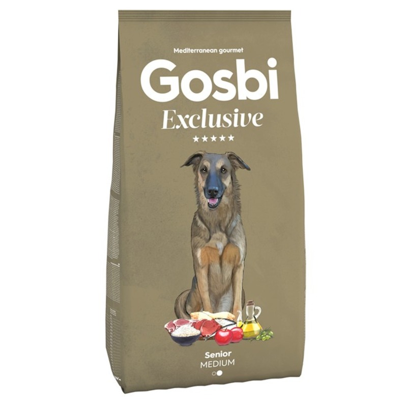 GOSBI EXCLUSIVE SENIOR MEDIUM Корм сухой для пожилых собак средних пород от зоомагазина Дино Зоо