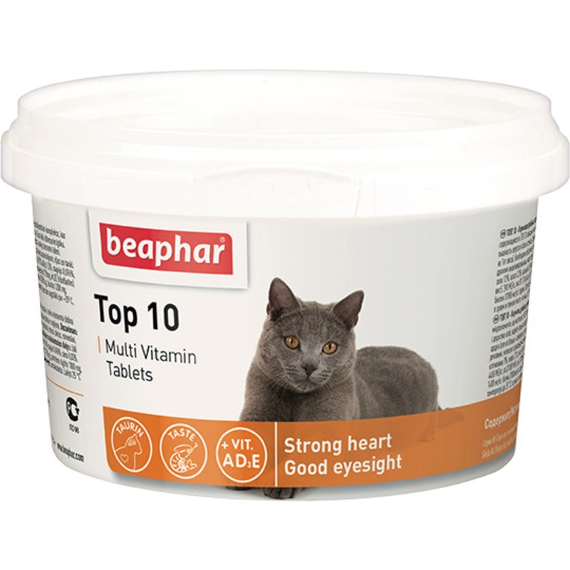Beaphar Витамины для кошек «Top10» от зоомагазина Дино Зоо
