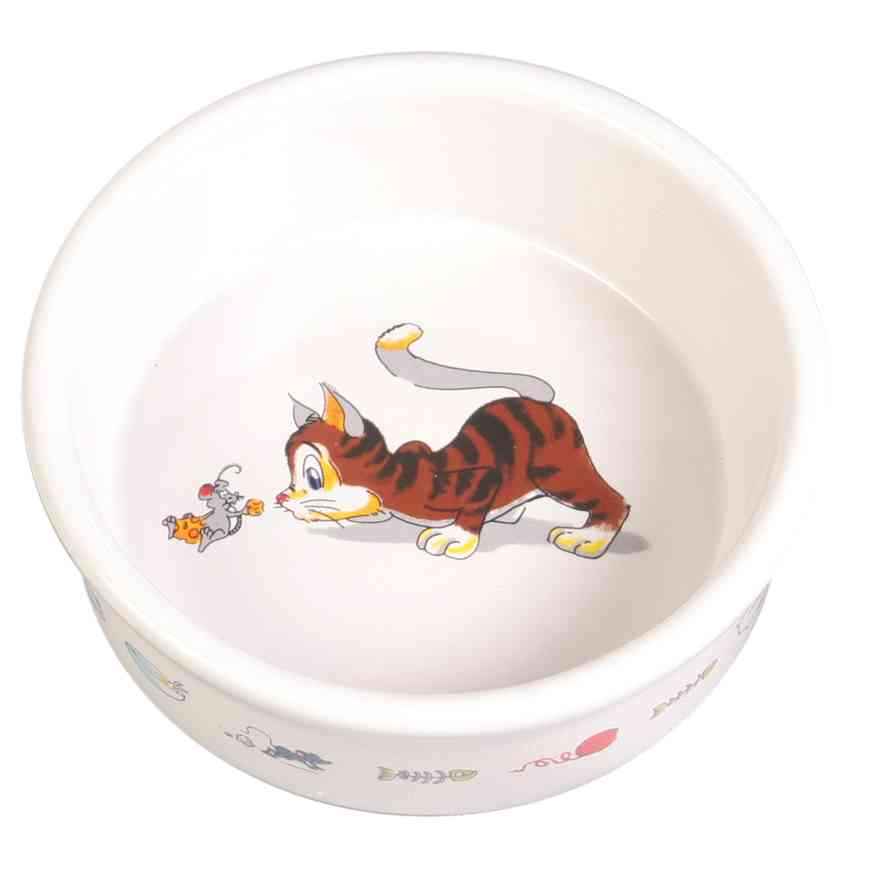 Миска керамическая для кошек  Котик, Trixie