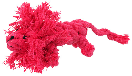 Dog Fantasy Игрушка веревочная розовая в виде львенка от зоомагазина Дино Зоо