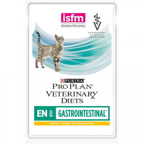Veterinary Diets EN Gastrointestinal влажный корм для кошек при заболеваниях ЖКТ, с курицей, Purina Pro Plan от зоомагазина Дино Зоо