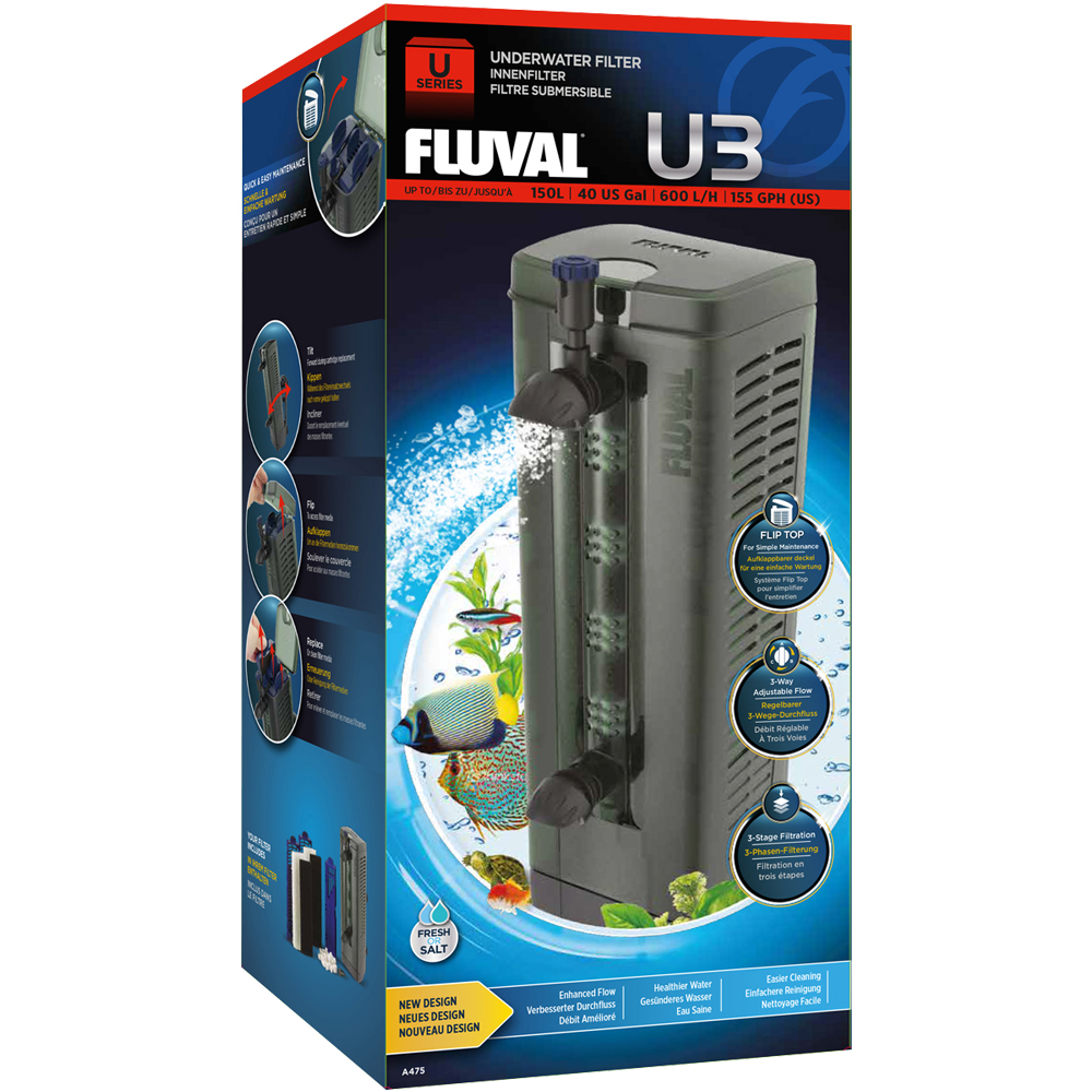 Внутренний фильтр Fluval «U3» до 150л