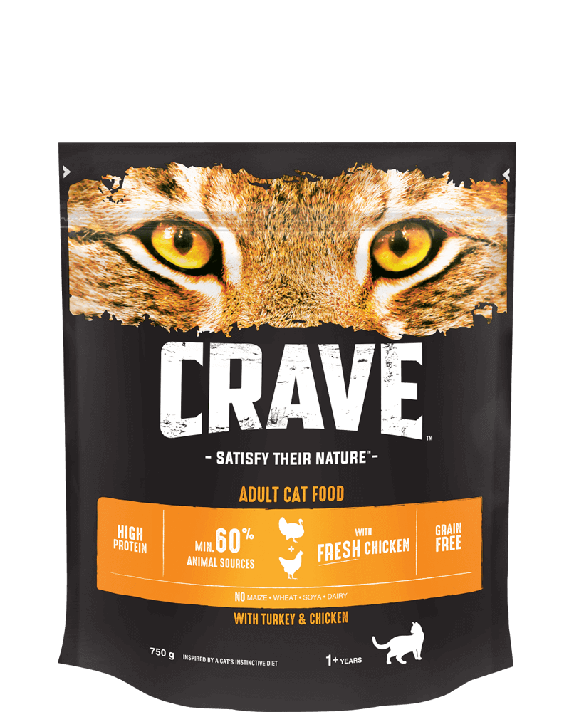 Crave сухой корм сухой для кошек Курица/Индейка 750 г от зоомагазина Дино Зоо
