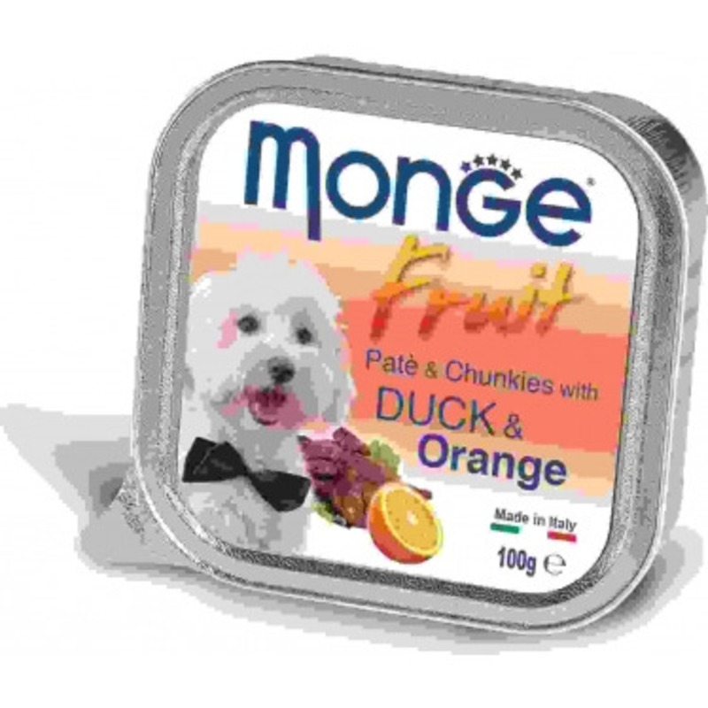 Dog Fruit консервы для собак утка с апельсином, Monge от зоомагазина Дино Зоо