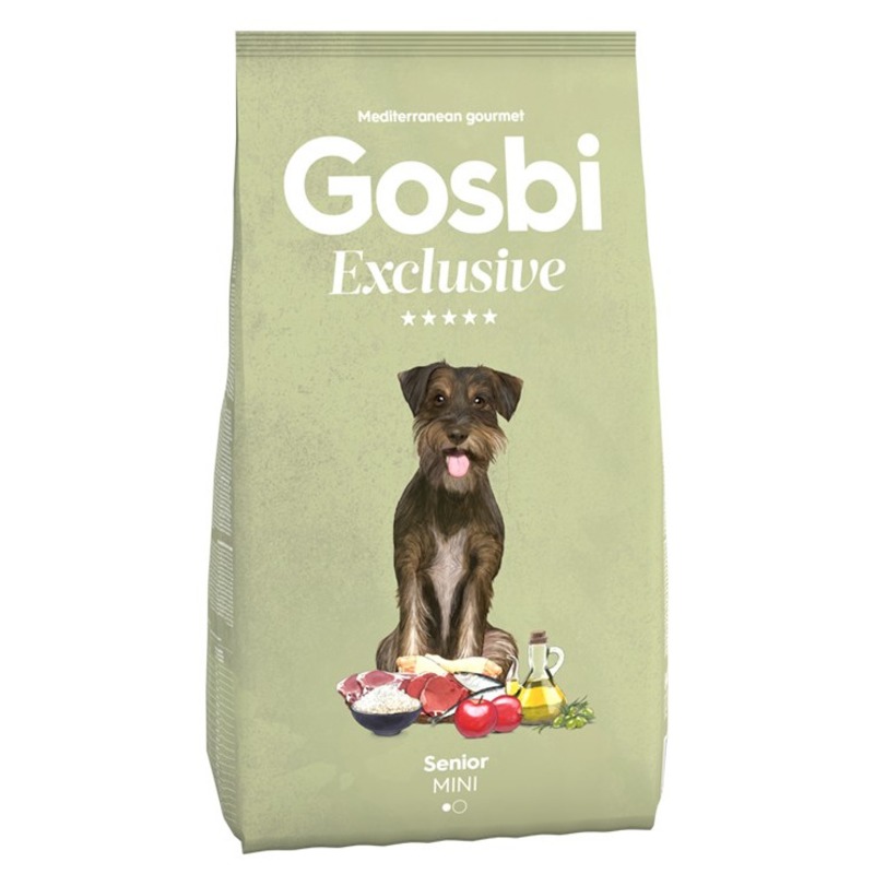 GOSBI EXCLUSIVE SENIOR MINI Корм сухой для пожилых собак мелких пород от зоомагазина Дино Зоо