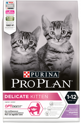 Purina Pro Plan Junior Корм сухой для котят с чувствительным пищеварением Индейка 3 кг. от зоомагазина Дино Зоо