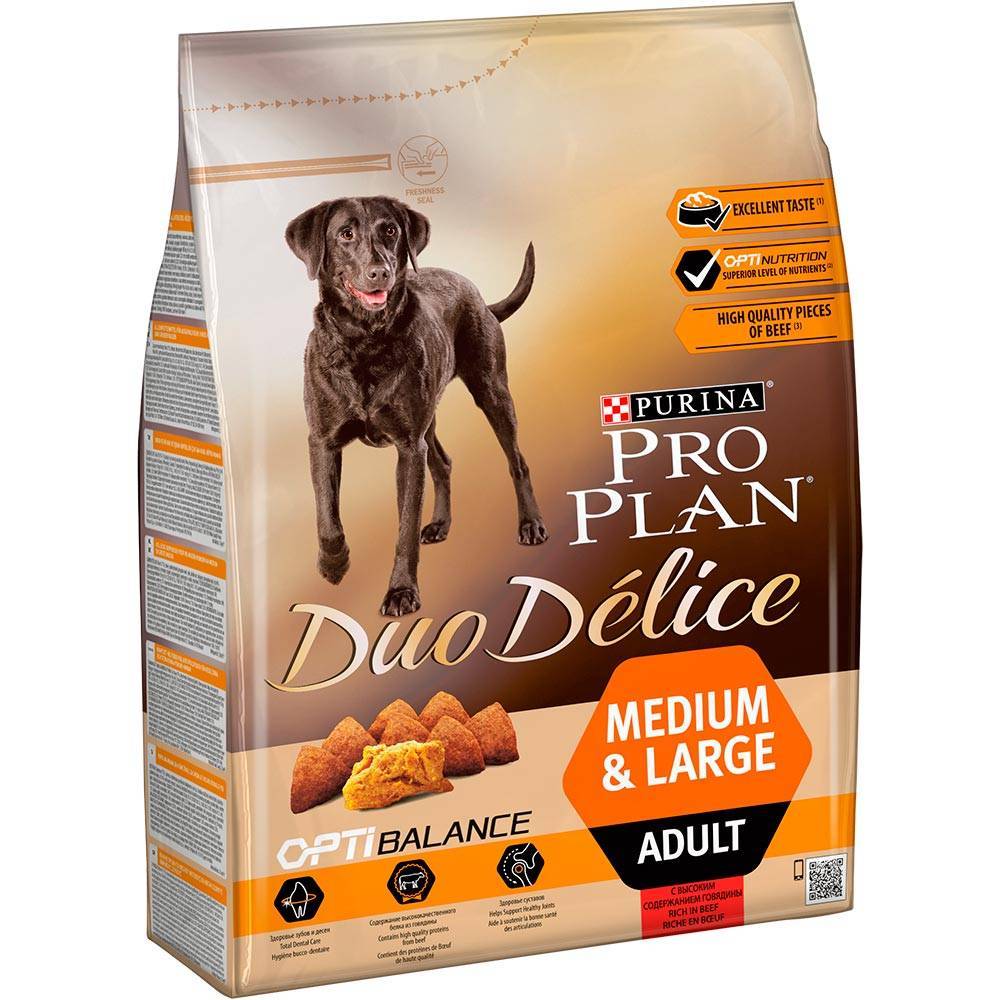 Purina Pro Plan  DuoDelice Adult rорм сухой для взрослых собак Говядина/Рис