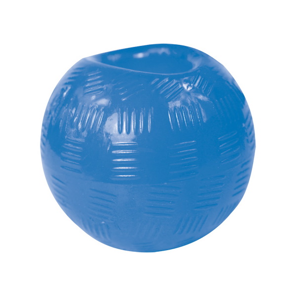 Игрушка для собак мячик с отверстием синий 6,3 см Dog Fantasy от зоомагазина Дино Зоо