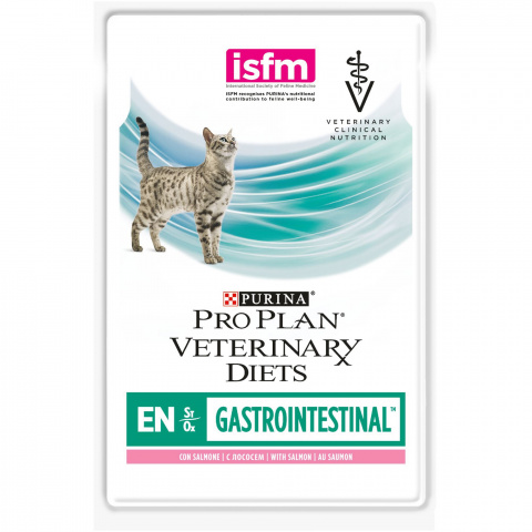 Veterinary Diets EN Gastrointestinal влажный корм для кошек при заболеваниях ЖКТ, с лососем, Purina Pro Plan от зоомагазина Дино Зоо