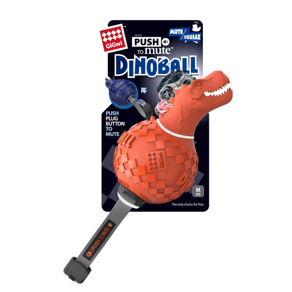 Динобол- Цератопс с отключаемой пищалкой, GiGwi