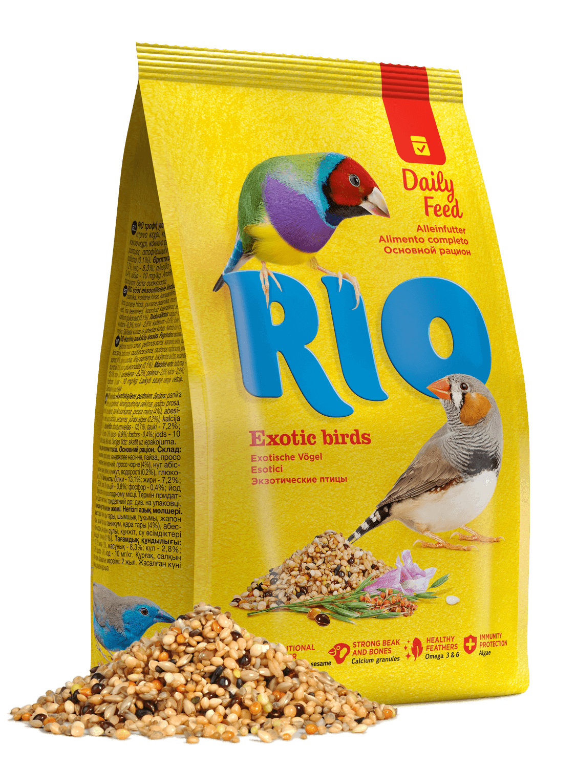 Rio Корм для экзотических птиц, 500 г от зоомагазина Дино Зоо