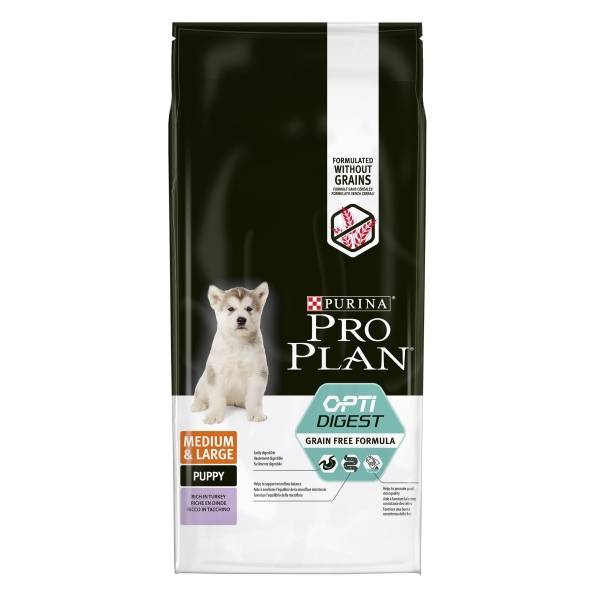 Purina Pro Plan  Grain Free "Puppy Medium " беззерновой сухой для щенков средних пород Индейка