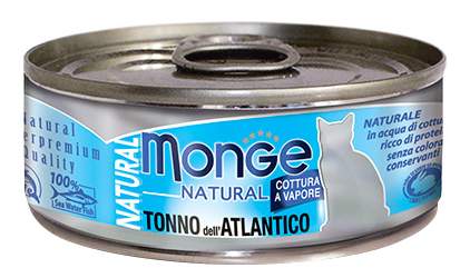 Monge Cat Natural консервы для кошек атлантический тунец от зоомагазина Дино Зоо