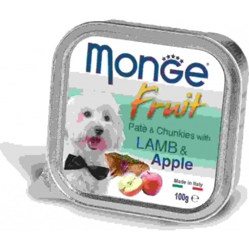 Dog Fruit консервы для собак ягненок с яблоком, Monge от зоомагазина Дино Зоо