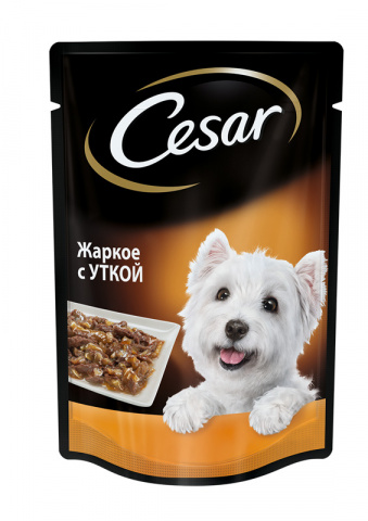 Консервы для собак Жаркое с Уткой 85 гр, Cesar от зоомагазина Дино Зоо