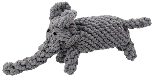 Dog Fantasy Игрушка веревочная серая в виде слоненка от зоомагазина Дино Зоо